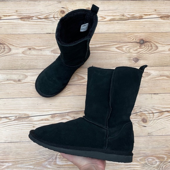 American Eagle Outfitters Black Lined Winter Boots - Picture 1 of 16